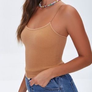 Waffle Knit Scoop Neck Cami